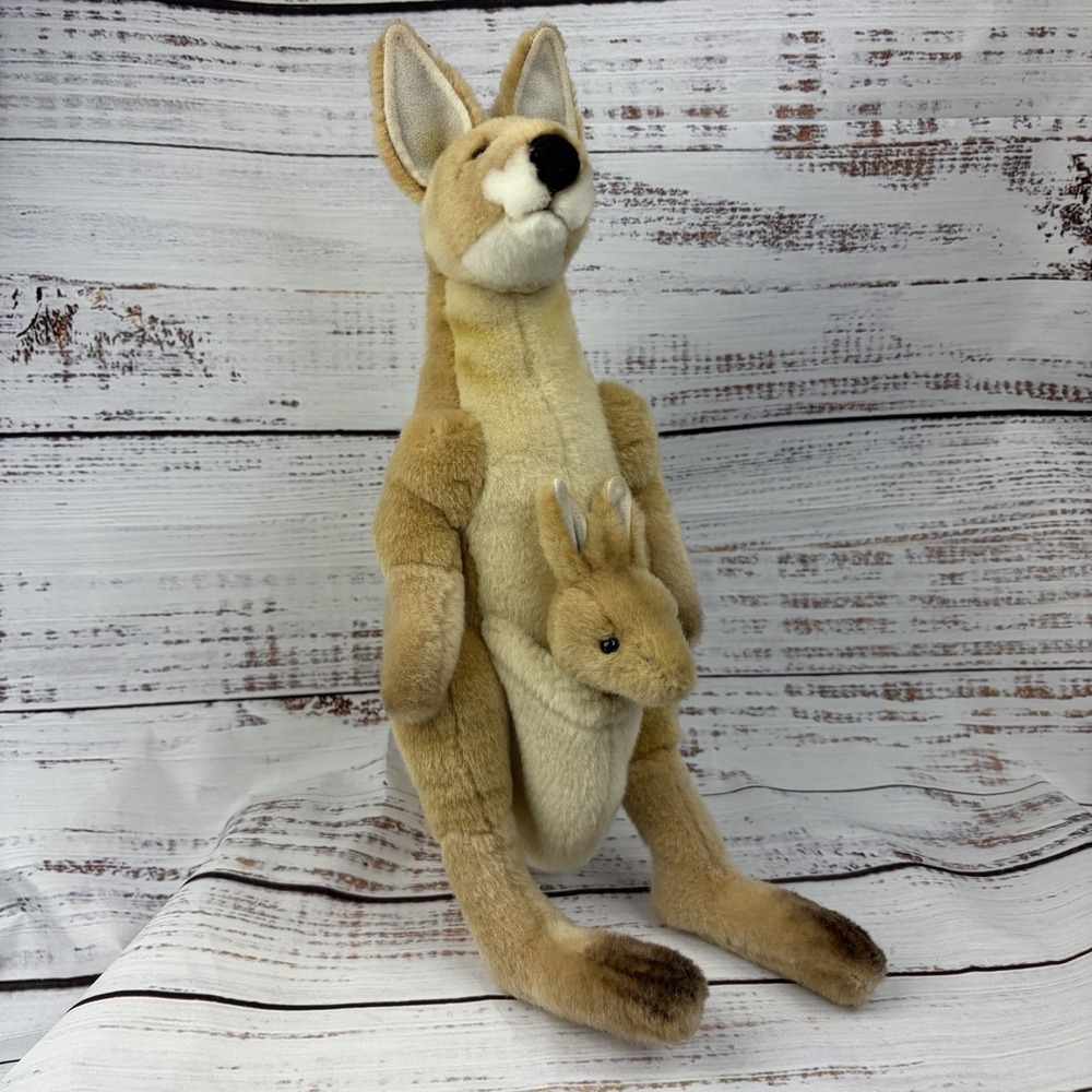 Hansa Down Under Synthetic Fiber Kangaroo Mom Joey Standing 17" 3642 VGUC